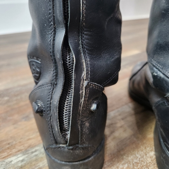 Ariat Heritage II Field Tall Black Riding Boot Zip Style 55001 Size 7.5 *Damaged - Picture 7 of 16